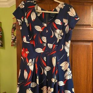 Navy Floral Gabby Skye Dress